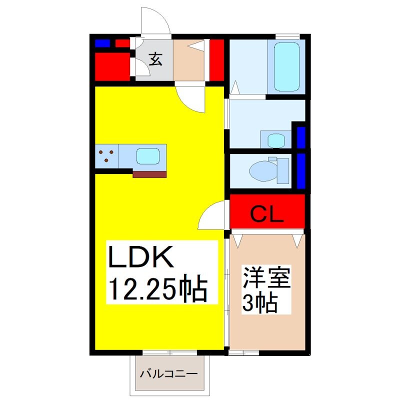 レセンテ紫峰ヶ丘Ｄ棟の物件間取画像