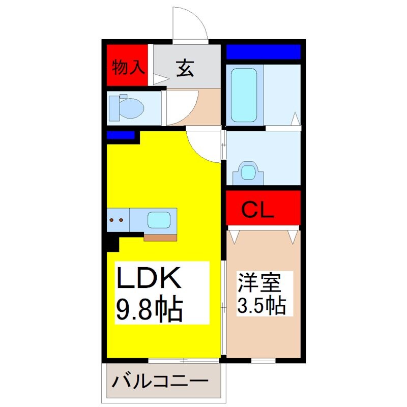 ＨＩＴエルメゾンの物件間取画像