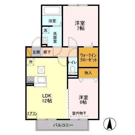 エクレール　Ｂ棟の物件間取画像