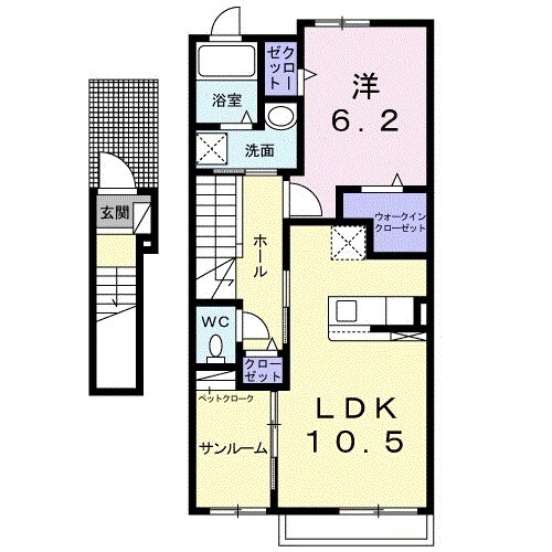 ロトンヌＢの物件間取画像