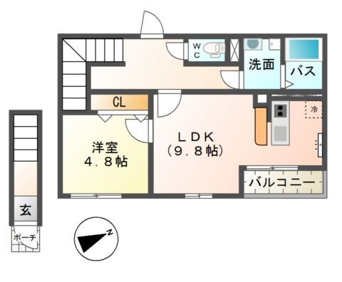 カーサフリージアの物件間取画像