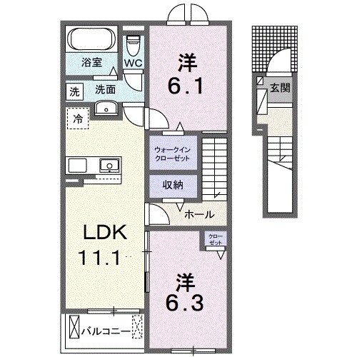 ヴィスタ　ブライト　Ｅの物件間取画像