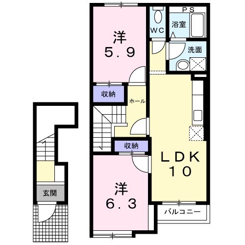 アイビーハイツの物件間取画像