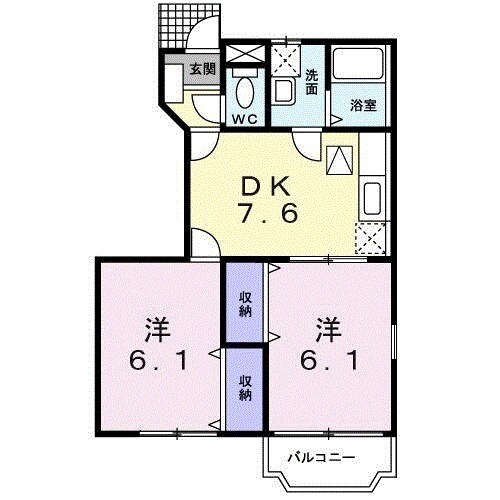 シティハイムやまとの物件間取画像