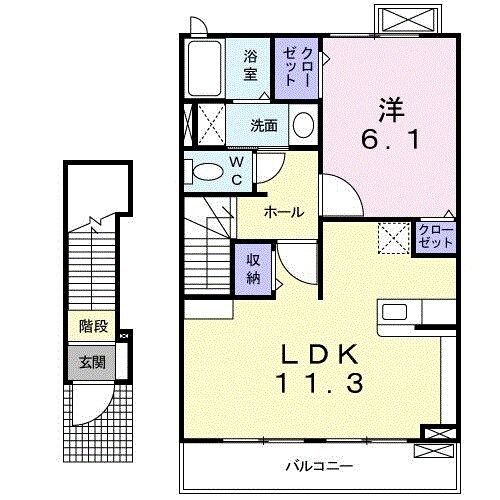 エレガンテ・カーサの物件間取画像