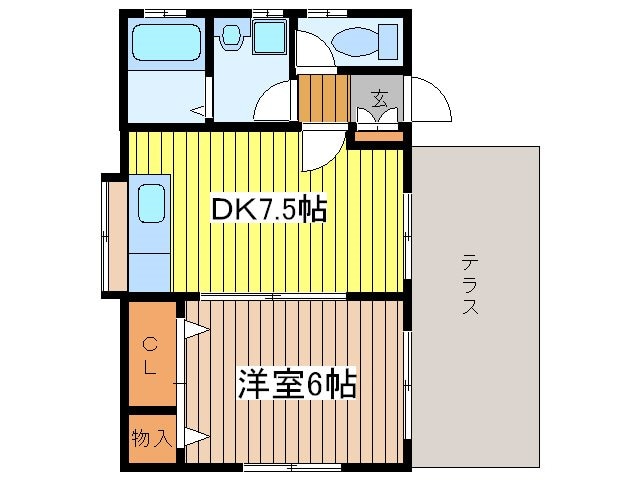 永井貸家2の物件間取画像