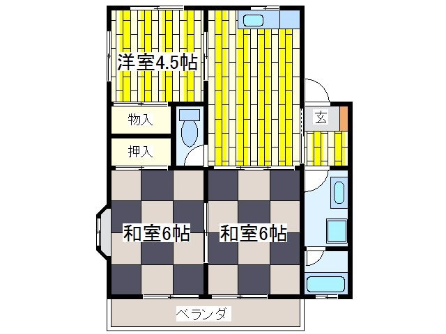 コーポKIKU　Bの物件間取画像