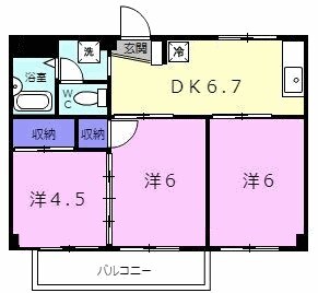 グリーンハイツの物件間取画像