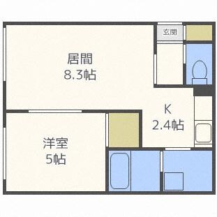 グランディール（本通南）の物件間取画像