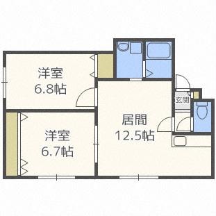 アクアコートＳＫＫの物件間取画像