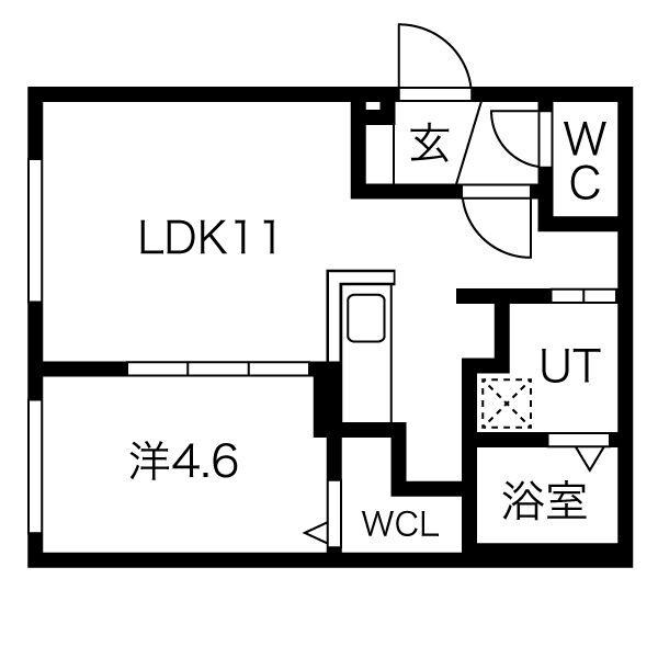 エスグラン大谷地の物件間取画像
