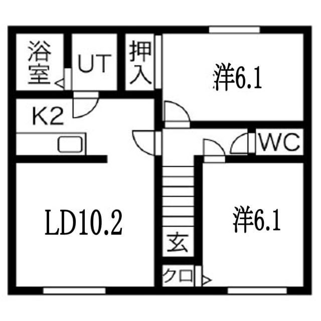 サンヒルズアイA棟の物件間取画像