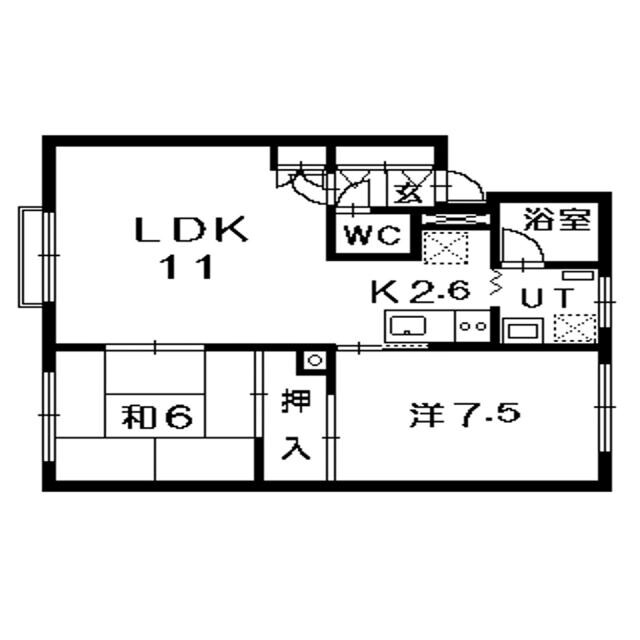 清田サンハイム3の物件間取画像