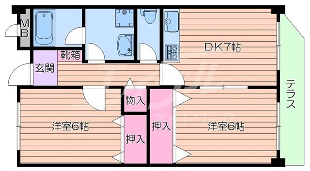 千里ロイヤルハイツの物件間取画像