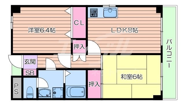 パストラル千里丘の物件間取画像