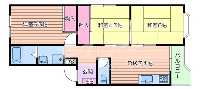 コーポスカイラークの物件間取画像