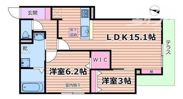 クラシスト小松の物件間取画像