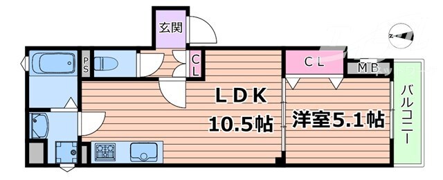 ラモーナ一津屋Ⅰの物件間取画像