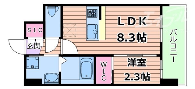 セレニテ江坂エクラの物件間取画像