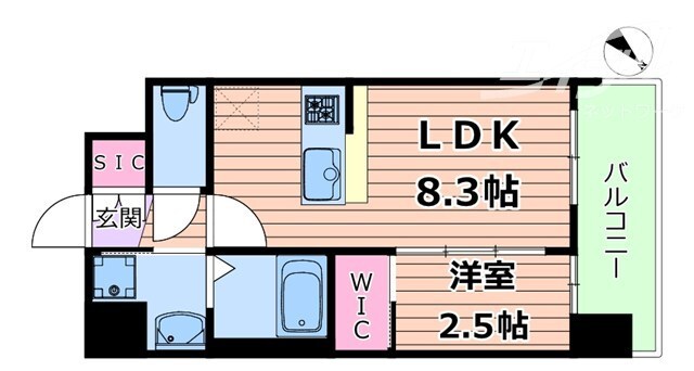 セレニテ江坂エクラの物件間取画像
