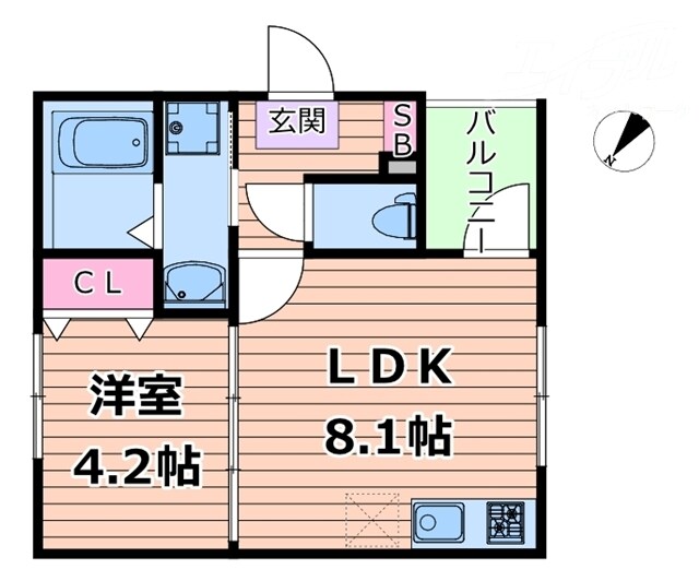 ハーモニーテラス末広町の物件間取画像