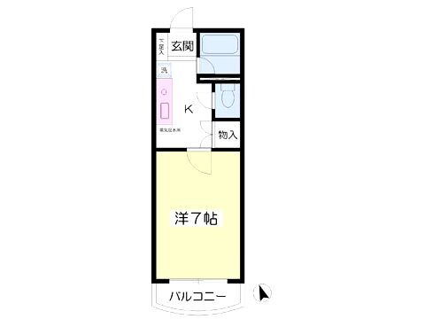 ピオーネ東光寺 Aの物件間取画像