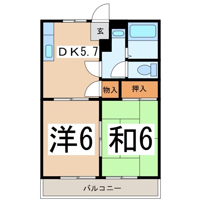 ハイツ藤の物件間取画像