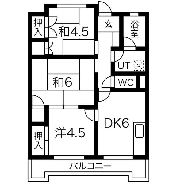 ドミールナカザワの物件間取画像