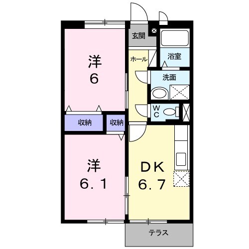 ふぁ・みーゆ２１Ａの物件間取画像