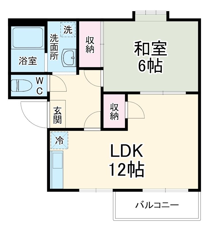 フレグランス城南B棟の物件間取画像