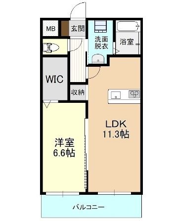 カーサ下小河原の物件間取画像