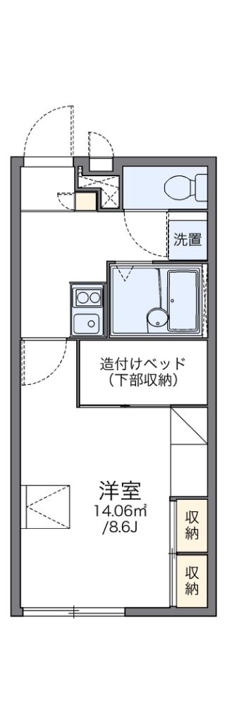 レオパレストリアノン武田の物件間取画像