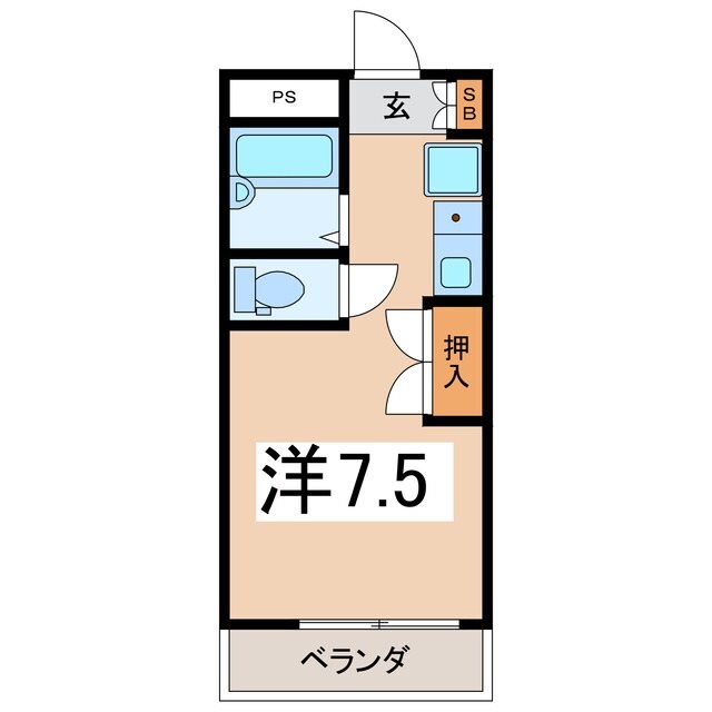 アベニューアルプスＢの物件間取画像