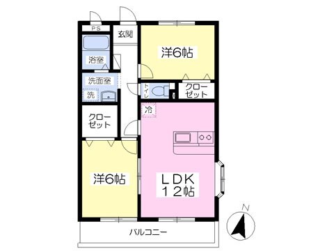 エミリアAの物件間取画像