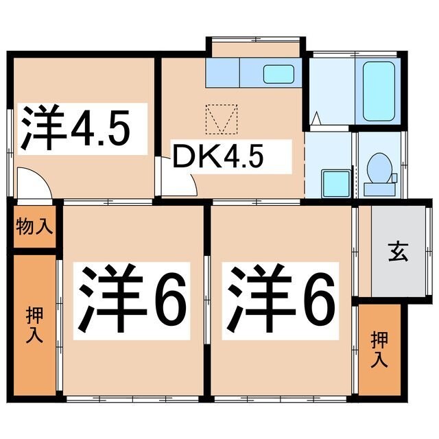 石川住宅Ａの物件間取画像