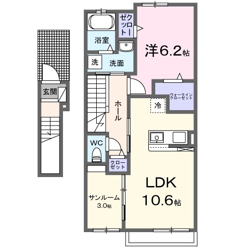 レリア　南アルプス　IIの物件間取画像