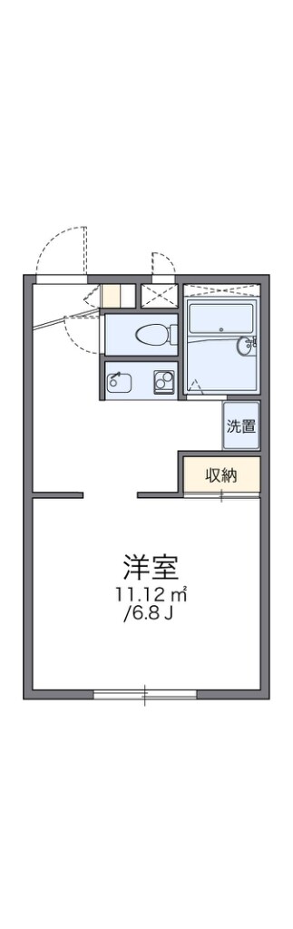 レオパレスメルベーユ徳行の物件間取画像