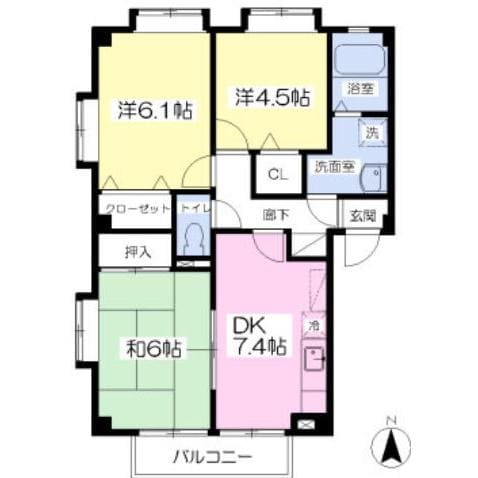 フォブール余戸東の物件間取画像