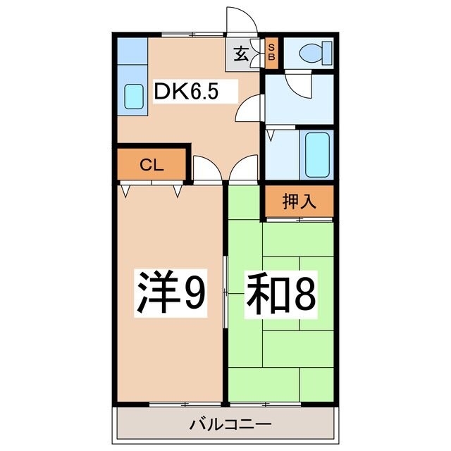 モンレーブ　Bの物件間取画像