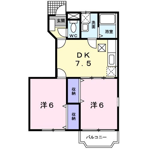 ホーリータウン早稲田Ｂの物件間取画像