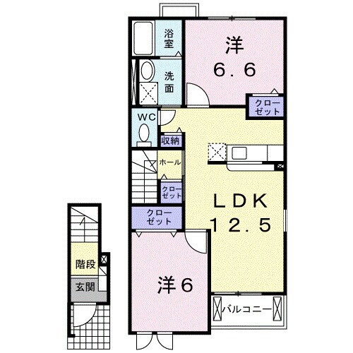ファスタージュ　Ⅱの物件間取画像