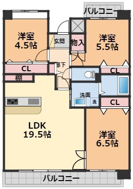 労住協千舟町ハイツの物件間取画像