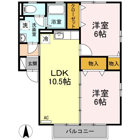 Y・サイレントビレッジ久万ノ台　A棟　Ｂ棟の物件間取画像