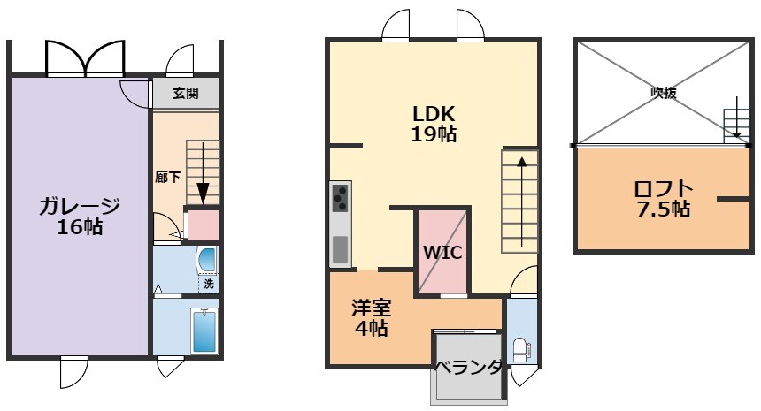 M's Garageの物件間取画像