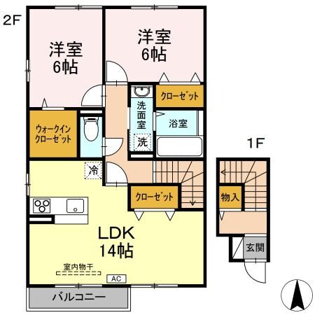 スピリトーゾ　Ａ・Ｂ棟の物件間取画像