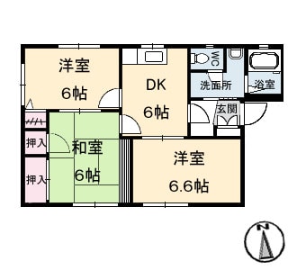 ディアス芳居　A・B・C棟・の物件間取画像