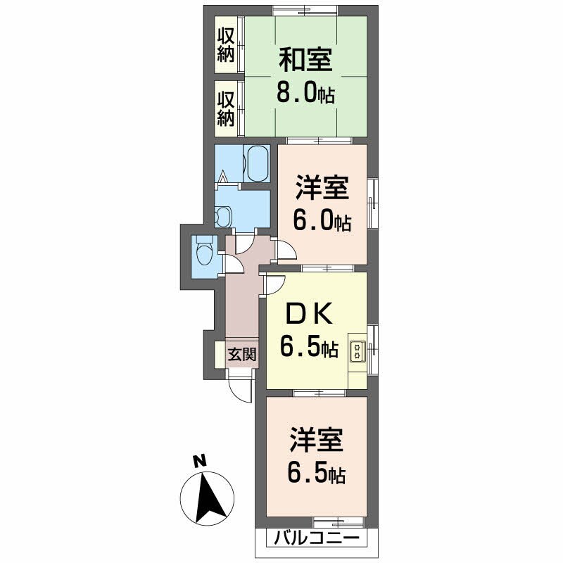 グリーンハイム　C棟の物件間取画像