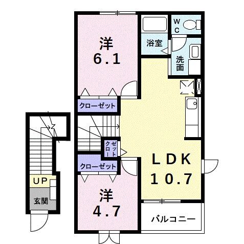 碧南中央駅 徒歩11分 2階の物件間取画像