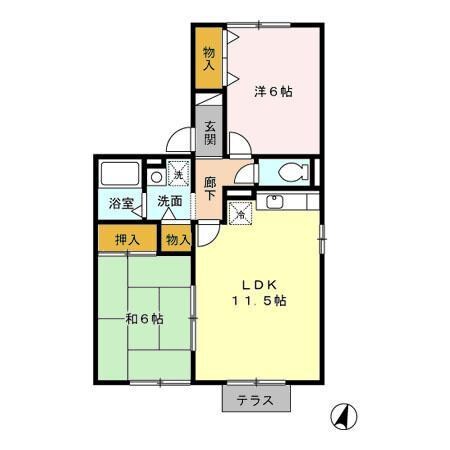 ファミール二池の物件間取画像