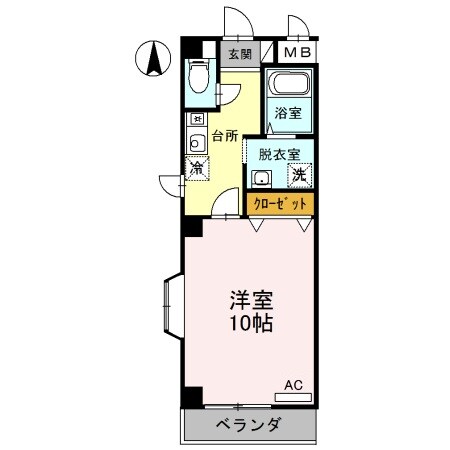 フラワーハイツ久米・の物件間取画像